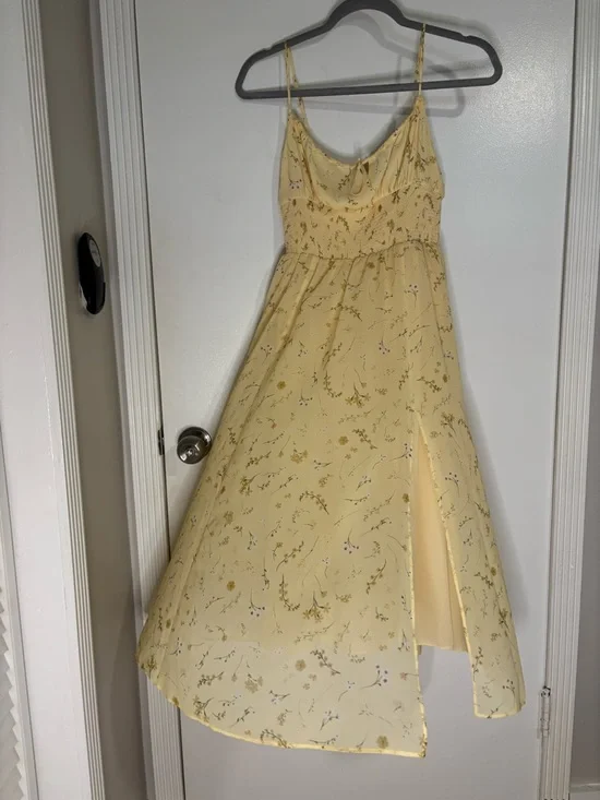 Wilfred Yellow Floral Spaghetti-Strap Dress - Picture 2 of 6